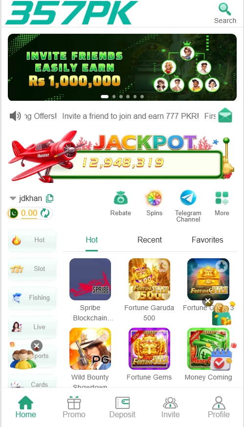 357PK Game interface screenshot