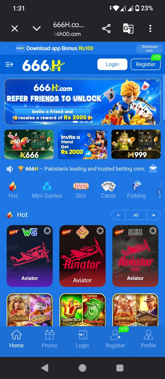 666H Game real time dashboard screenshot